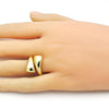 Anillo Elegante 01.341.0155 Oro Laminado, Diseño de Chunky, Pulido, Dorado