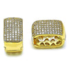 Argolla Huggie 02.283.0170.15 Oro Laminado, Diseño de Chunky, con Zirconia Cubica Blanca, Pulido, Dorado