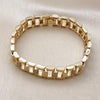 Pulsera Elegante 03.283.0503.07 Oro Laminado, con Zirconia Cubica Blanca, Pulido, Dorado
