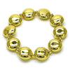 Pulsera Elegante 03.341.2289.07 Oro Laminado, Diseño de Bola, Pulido, Dorado