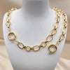 Collar y Pulso 06.415.0007 Oro Laminado, Diseño de Chunky, Pulido, Dorado