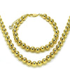 Collar y Pulso 06.253.0006 Oro Laminado, Diseño de Chunky y Hueco, Diseño de Chunky, Pulido, Dorado