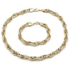 Collar y Pulso 06.331.0003 Oro Laminado, Diseño de Chunky, Pulido, Dorado