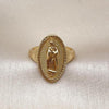 Anillo Elegante 01.310.0038 Oro Laminado, Diseño de Guadalupe, Diamantado, Dorado
