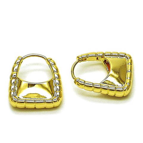 Argolla Huggie 02.195.0368.20 Oro Laminado, Diseño de Cartera y Candado, Diseño de Cartera, Pulido, Dorado