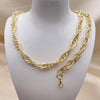 Collar y Pulso 06.372.0064 Oro Laminado, Diseño de Chunky, Diamantado, Dorado