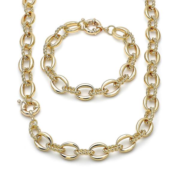Collar y Pulso 06.429.0007 Oro Laminado, Pulido, Dorado