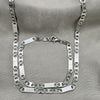 Collar y Pulso 04.113.0048.24 Acero Inoxidable, Diseño de Mariner, Diamantado, Acero