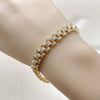 Pulsera Elegante 03.283.0493.07 Oro Laminado, con Zirconia Cubica Blanca, Pulido, Dorado