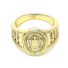 Anillo Elegante 01.351.0011.09 Oro Laminado, Diseño de Tortuga, Pulido, Dorado