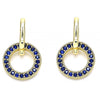 Argolla Huggie 02.210.0486.2.12 Oro Laminado, con Zirconia Cubica Zafiro Azul, Pulido, Dorado