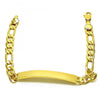Pulsera con Placa 03.63.2229.08 Oro Laminado, Pulido, Dorado