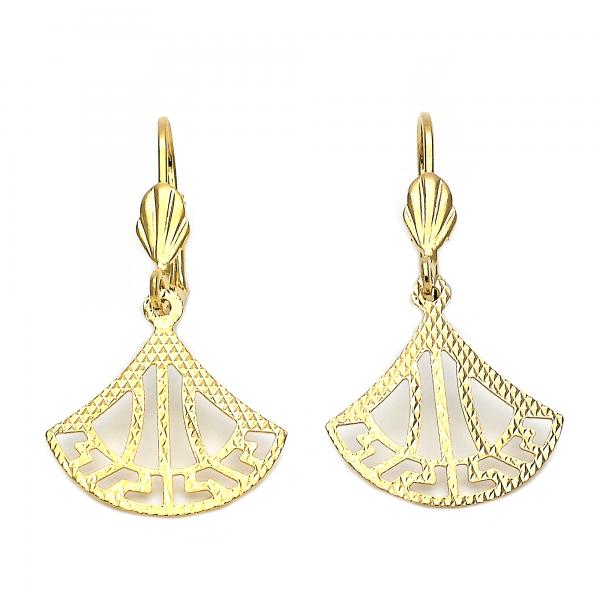 Arete Colgante 5.074.012 Oro Laminado, Diamantado, Dorado