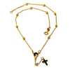 Rosario Mediano 5.212.010.16 Oro Laminado, Diseño de Virgen Maria y Cruz, Diseño de Virgen Maria, Esmaltado, Dorado