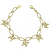 Pulsera de Dije 5.019.002 Oro Laminado, Diseño de Perro, Diamantado, Dorado