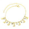 Pulsera de Dije 03.63.0644.10 Oro Laminado, Diseño de Zapato, con Zirconia Cubica Blanca, Diamantado, Dorado