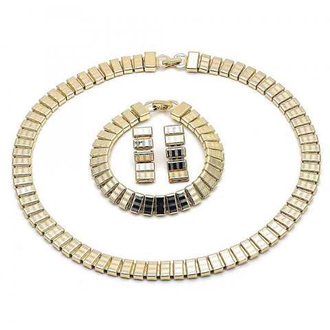 Collar, Pulso y Arete 06.372.0062 Oro Laminado, Pulido, Dorado