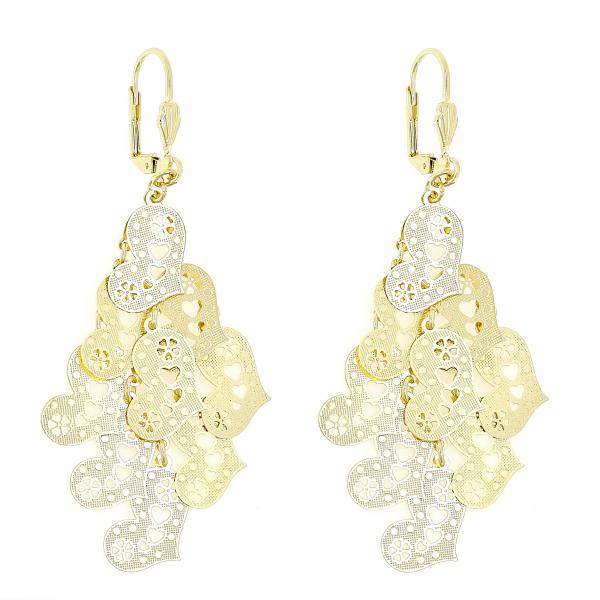 Arete Chandelier 5.094.010 Oro Laminado, Diseño de Corazon, Pulido, Dorado