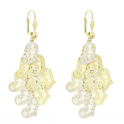 Arete Chandelier 5.094.010 Oro Laminado, Diseño de Corazon, Pulido, Dorado