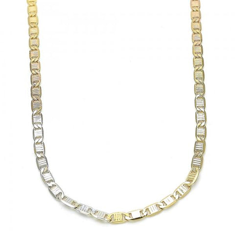 Gargantilla Básica 04.65.0204.24 Oro Laminado, Pulido, Tricolor