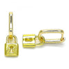 Argolla Huggie 02.368.0028.10 Oro Laminado, Diseño de Candado, Pulido, Dorado