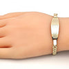 Pulsera con Placa 03.63.1915.08 Oro Laminado, Pulido, Dorado