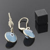 Arete Colgante 5.039.009 Oro Laminado, Diseño de Ojo Griego, Resinado Azul, Dorado