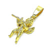 Dije Religioso 5.183.001 Oro Laminado, Diseño de Angel, Diamantado, Dorado