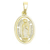 Dije Religioso 5.199.024 Oro Laminado, Diseño de Guadalupe, Pulido, Dorado