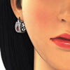 Argolla Pequeña 02.210.0302.6.20 Rodio Laminado, con Zirconia Cubica Granate y Blanca, Pulido, Rodinado