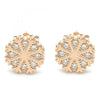 Arete Dormilona 02.336.0036.1 Plata Rodinada, con Micro Pave Blanca, Pulido, Oro Rosado
