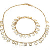 Collar y Pulso 06.105.0002 Oro Laminado, Diseño de Corazon, Pulido, Dorado