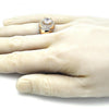 Anillo de Hombre 01.266.0047.12 Oro Laminado, con Zirconia Cubica Blanca y Micro PaveBlanca, Pulido, Dorado