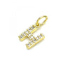 Dije Elegante 05.341.0028 Oro Laminado, Diseño de Iniciales, con Zirconia Cubica Blanca, Pulido, Dorado