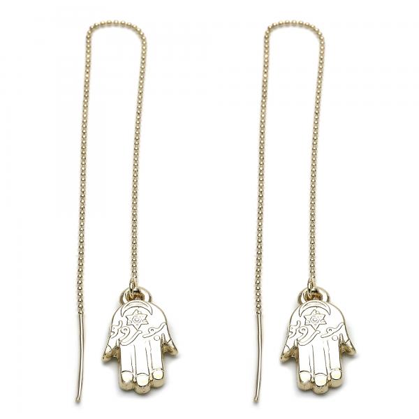 Arete Violador 5.114.012 Oro Laminado, Diseño de Manos, Dorado