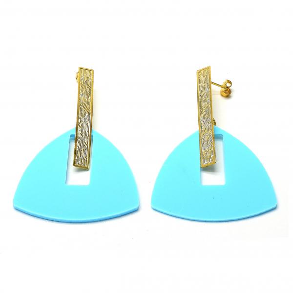 Arete Largo 02.09.0107.1 Oro Laminado, Resinado Acqua, Dorado