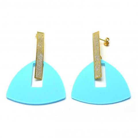 Arete Largo 02.09.0107.1 Oro Laminado, Resinado Acqua, Dorado