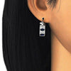 Argolla Pequeña 02.210.0301.7.15 Rodio Laminado, con Zirconia Cubica Zafiro Azul y Blanca, Pulido, Rodinado