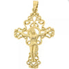 Dije Religioso 5.189.001 Oro Laminado, Diseño de Crucifijo, Dorado