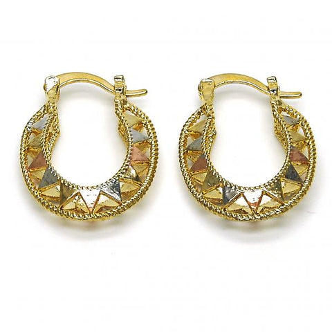 Argolla Pequeña 02.102.0005.20 Oro Laminado, Pulido, Tricolor