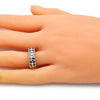 Anillo Multi Piedra 01.346.0023.5.09 Oro Laminado, con Zirconia Cubica Amatista, Pulido, Dorado