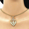 Dije Elegante 05.213.0117 Oro Laminado, Diseño de Virgen Maria, con Cristal Blanca, Pulido, Dorado