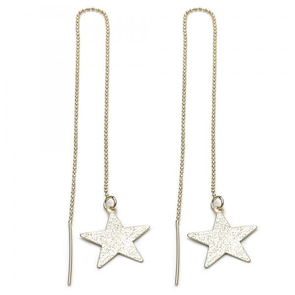 Arete Violador 5.117.002 Oro Laminado, Diseño de Estrella, Dorado