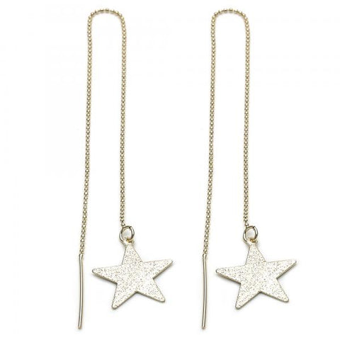 Arete Violador 5.117.002 Oro Laminado, Diseño de Estrella, Dorado