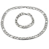 Collar y Pulso 06.116.0043 Acero Inoxidable, Diseño de Figaro, Diamantado, Acero