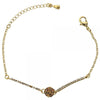 Pulsera Elegante 03.171.0006 Oro Laminado, Diseño de Flor, con Zirconia Cubica , Dorado