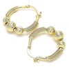 Argolla Pequeña 02.170.0305.25 Oro Laminado, Diamantado, Dorado