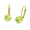 Arete Gancho Frances 5.128.079.1 Oro Laminado, con Zirconia Cubica Verde Claro, Pulido, Dorado