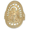 Anillo Elegante 5.178.007.07 Oro Laminado, Diseño de Virgen Maria, Diamantado, Dorado