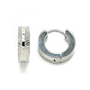Argolla Huggie 02.384.0025.12 Acero Inoxidable, Diamantado, Acero